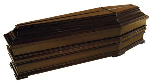 Atlas Coffin Polished Solid Beech Wood with Carved Lid and Reinforced Base - Eustathius Ceremonies